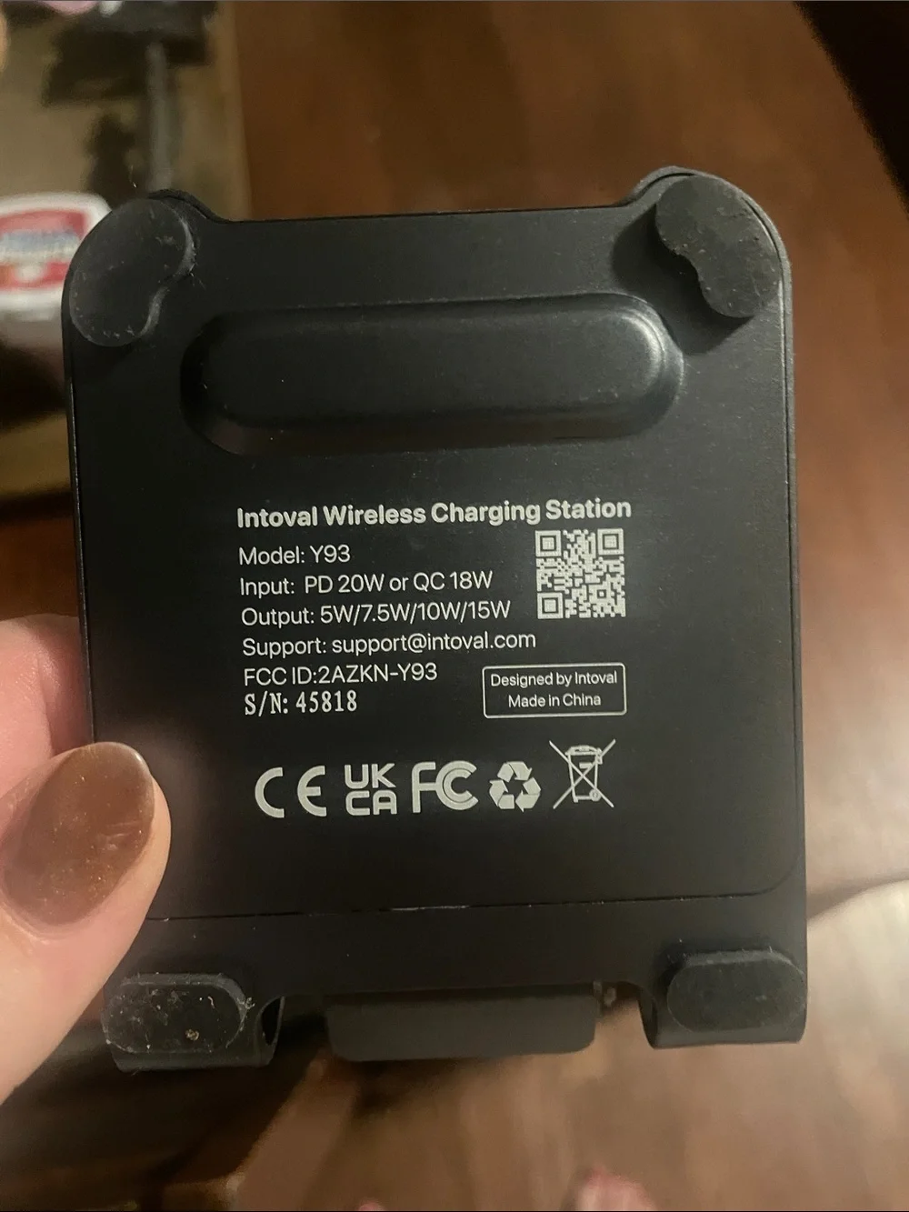 3-in-1 Wireless Charging Stand - Dark Gray/Black